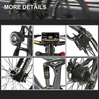 Vélo électrique de montagne pour adultes de style cyclomoteur, avec moteur puissant de qualité supérieure, batterie au lithium de marque OEM ODM