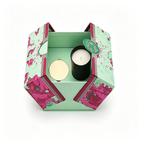 Boîte cadeau en carton kraft rigide biodégradable de forme hexagonale mate avec logo personnalisé, recyclable et durable, vente en gros de luxe