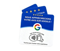 Support de bureau en acrylique de 12 cm, compatible NFC NTAG213 pour cartes de visite, lecture sans contact 13,56 MHz, QR, OEM/ODM