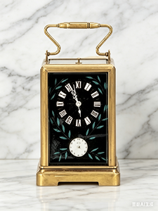 Reloj <span class=keywords><strong>de</strong></span> Carruaje Grande Estilo Boite con Caja <span class=keywords><strong>de</strong></span> Latón, Esfera <span class=keywords><strong>de</strong></span> Porcelana Esmaltada con <span class=keywords><strong>Pintura</strong></span> Artística y Escapamento Visible - Product Image 3