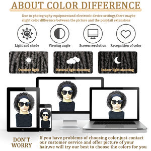 Recién llegado, pelucas sintéticas con diadema, peluca corta de 6 pulgadas con rastas, pelucas trenzadas rizadas Afro cortas <span class=keywords><strong>para</strong></span> hombres negros - Product Image 5