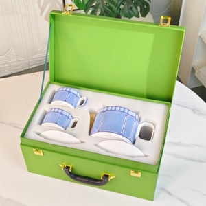 Factory Wholesale Eco-Friendly Bone China Porcelain Green Coffee Espresso Cup Saucer <b>Set</b> Arabic Pattern <b>Tea</b> Cups - Product Image 4