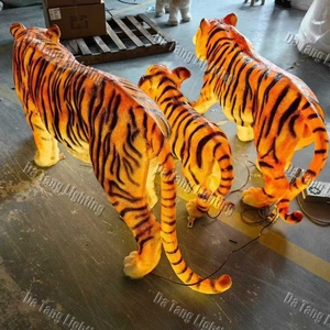 Lampe LED motif tigre avec corps en fibre de verre pour parcs d'attractions, expositions zoologiques et aménagements commerciaux - Product Image 5