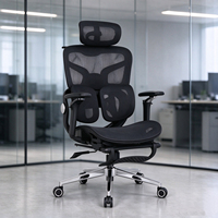 Chaise de bureau pivotante ergonomique confortable et minimaliste, cadre en nylon, hauteur réglable, accoudoirs pivotants 7D