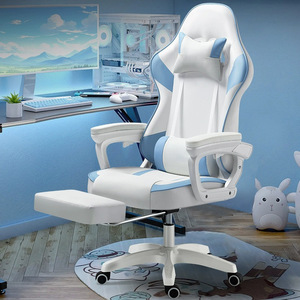 Gaming <b>Chair</b> Pu Leather Reclining Height Adjustable Swivel <b>Chair</b> For Home Office <b>Study</b> Room - Product Image 3