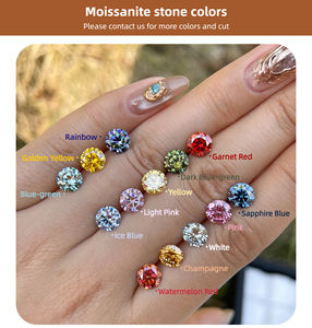 2025 chaîne de Tennis personnalisée personnalisée Options de couleurs multiples <span class=keywords><strong>rose</strong></span> jaune <span class=keywords><strong>bleu</strong></span> vert rouge chaîne de Tennis Moissanite pour Hip Hop - Product Image 5