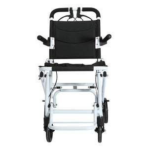 Lega di alluminio pieghevole ultraleggera con freno a mano imbarco e da viaggio per disabili da trasporto - Product Image 2
