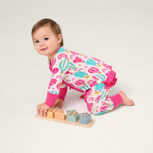 Combinaison bébé unisexe en coton avec logo personnalisé, imprimé intégral, manches longues, en viscose de bambou, fermeture éclair, vêtements pour bébé, vêtements du Vietnam - Product Image 2