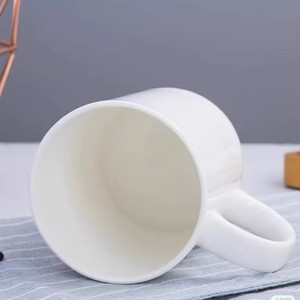Mug en céramique blanc personnalisé avec anse, tasse individuelle pour café, thé, cadeau, 300 ml, écologique, style romain, avec C - Product Image 2