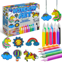 KHY - Peinture DIY multicolores - Peignez votre propre art de fenêtre scintillant non toxique - Attrape-soleil éducatif pour enfants - Jouets - Activité artisanale