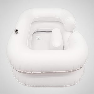 Lavabo Inflable Portátil para Champú, Ayuda para Lavado en Cama, Tazón Poco Profundo de Plástico con Tubo de Drenaje para Uso Doméstico y Clínico - Product Image 1