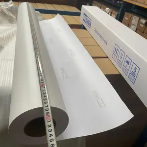 Inkjet cetak Digital vinil Eco Solvent, perekat otomatis Matt putih mengkilap dapat dicetak gulungan vinil