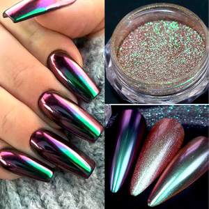 Nail Chameleon Powder 0.5g Chrome <b>Magic</b> Mirror Pigment Metallic Pearl Effect Rubbing UV Gel Manicure Art Supply Wholesale Bulk - Product Image 4