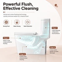 ZOGII CE UPC Vente en gros Ensemble WC monobloc en céramique moderne à double chasse et siphon en S pour villas et hôtels