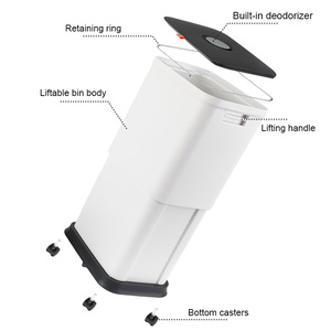 <span class=keywords><strong>Cubo</strong></span> de <span class=keywords><strong>Basura</strong></span> de Cocina <span class=keywords><strong>Extensible</strong></span> y Ajustable de PP, Ecológico, de 30L-35L-40L-45L - Product Image 3