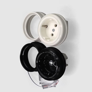<span class=keywords><strong>Presa</strong></span> Elettrica in Ceramica Porcellanata Europea 16A con Messa a Terra, Stile Vintage Antico per Casa - Product Image 4