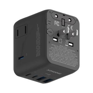 Cargador Rápido GaN de Doble CA <span class=keywords><strong>MOMAX</strong></span> 1-World UA27 PD de 35 W, Cargador GaN Universal de Viaje al por Mayor - Product Image 3