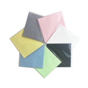 Logotipo personalizado 8x8cm Paño de limpieza de gamuza de microfibra Pulido de <span class=keywords><strong>plata</strong></span> para joyería - Product Image 4