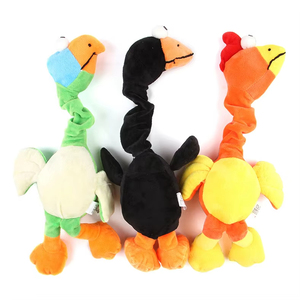 New <b>Pet</b> <b>Toys</b> <b>for</b> Dogs Chewing <b>Toy</b> <b>Interactive</b> Bite-resistant Cartoon Plush Chicken Squeaky Elastic Animal Dog <b>Toys</b> - Product Image 1