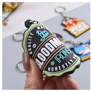 Low MOQ Good Quality 2D 3D Soft Pvc Rubber Keychain Custom