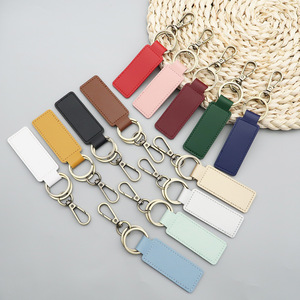 Llavero Rectangular Retro de Cuero PU, con Grabado de Logotipo, Porta Llaves de <span class=keywords><strong>Coche</strong></span>, Llaveros Resistentes con Hebilla Metálica para Colgar - Product Image 2