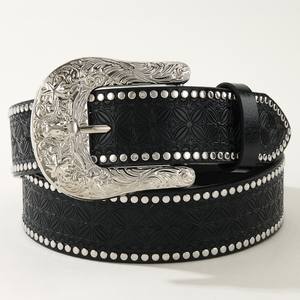 Cinturón vaquero decorativo <span class=keywords><strong>de</strong></span> gama alta estilo bohemio informal Retro para mujer diseño minimalista personalizado con <span class=keywords><strong>uñas</strong></span> <span class=keywords><strong>de</strong></span> sauce estilo Vintage - Product Image 4