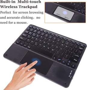 Clavier portable sans fil rechargeable et fin pour ordinateur de bureau, avec pavé tactile, compatible iPad et tablettes Samsung - Product Image 3