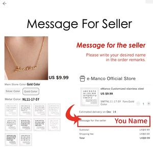 EManco <span class=keywords><strong>Collana</strong></span> Personalizzata con Due Nomi in Acciaio Inox 316 Placcato Oro 14K, Design Trendy a <span class=keywords><strong>Cuore</strong></span> - Product Image 5