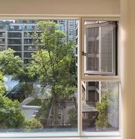Ventanas Personalizadas de Estilo Moderno, Abatibles Francesas, Doble Acristalamiento, Apertura Horizontal, Vidrio Templado |   Venta al por Mayor para Uso en Sala de Estar