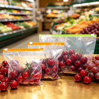 Op maat gemaakte voedsel- en groentezak met schuifsluiting, op maat gemaakte ziplock zak voor voedselverpakkingen, transparante plastic fruitzak