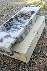 Lavabo Rectangular de Mármol Calacatta Viola, Directo de Fábrica, Tamaño Personalizado para Baño de Hotel o Villa, Decoración de Alta Gama - Product Image 3