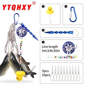 Boucle de verrouillage en acier inoxydable pour la pêche à la ligne, portable, anti-accroc, accessoire de moulinet de pêche, 5-10 boutons métalliques - Product Image 5