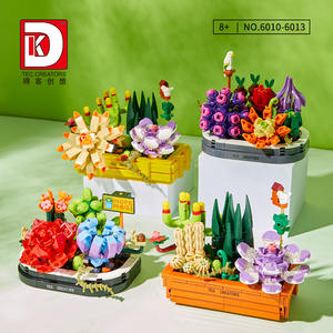 Kit de construction DK Bricks Floral : Ensemble de micro-blocs décoratifs pour plantes miniatures, idéal pour la maison, le bureau, ou comme ornement DIY <span class=keywords><strong>créatif</strong></span>. - Product Image 4