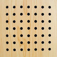 Panneaux de mur acoustiques en bois insonorisés de MDF avec le placage en bois de Kingkus