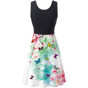 Лидер продаж, повседневное летнее Европейское Модное Элегантное однотонное женское платье с принтом на заказ - Product Image 6