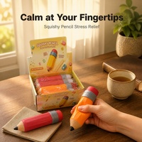 Crayon en mousse souple à compression, à remontée lente, anti-stress, nouveauté, décoration de bureau, boîte de présentation, jouets squishy