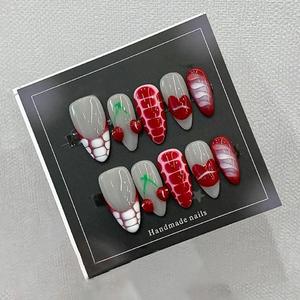 Vente en gros de <span class=keywords><strong>faux</strong></span> <span class=keywords><strong>ongles</strong></span> en acrylique de style français, couvrants, pré-dessinés, <span class=keywords><strong>avec</strong></span> effet dégradé, paillettes, pour les <span class=keywords><strong>ongles</strong></span> et l'usage quotidien - Product Image 4