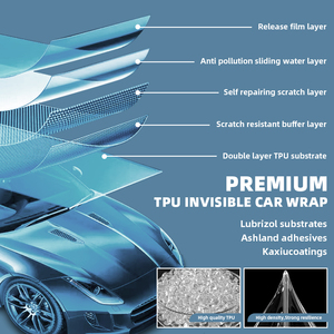 Film de protection de peinture <span class=keywords><strong>STEK</strong></span> <span class=keywords><strong>PPF</strong></span> transparent en TPU, anti-rayures, anti-collision, résistant aux UV, haute brillance, invisible pour véhicule - Product Image 3