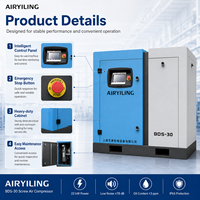 Compresor de Aire de Tornillo VSD de 22KW 30HP BDS-30 4.2m³/min de Alta Eficiencia con Motor de Imán Permanente IP65, Unidad Industrial Refrigerada por Aire