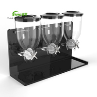 Distributeur de nourriture sèche de table moderne en gros pour OEM, conteneurs en plastique et métal en vrac pour service de banquet, présentation et stockage alimentaire