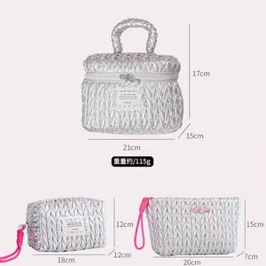 Conjunto de bolsa de cosméticos acolchada verde Eco impermeable Nylon Multi-Strand acolchado Vehicle-logo con alta calidad - Product Image 6