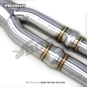 Tubo de Escape Central Individual Boska OEM para BMW M3/M4 F80/F82 S55 3.0T 2014-2019, Sistema de Escape de Acero Inoxidable para Autos de Alto Rendimiento - Product Image 3