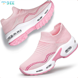 Zapatillas <span class=keywords><strong>Deportivas</strong></span> de Malla Tipo Calcetín SeeMore Selection para Mujer, Tenis de Moda Cómodos y Transpirables para Caminar y Correr, Estilo Slip-<span class=keywords><strong>On</strong></span> para Chicas - Product Image 5