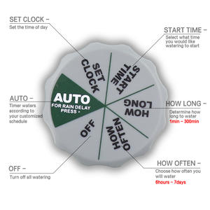 Programmateur d'arrosage automatique numérique pour jardin, système d'irrigation goutte à goutte extérieur, alimenté par piles, connexion filetée en plastique - Product Image 3