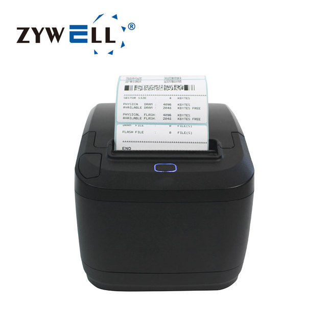 ZYWELL 80mm Desktop Inkless Barcode Printer All-in-One Thermal Receipt Label Printer