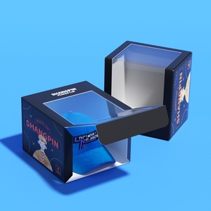 Cao cấp tùy chỉnh Kraft hộp giấy cán bóng PVC cửa sổ rõ ràng cho mỹ phẩm thực phẩm bánh đồ uống bao bì có tính năng miếng bọt biển - Product Image 6