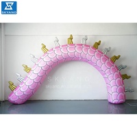 Répliques de dragons gonflables publicitaires personnalisées, dragon géant rose à assembler, dragon en spirale gonflable long pour les événements