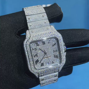 <span class=keywords><strong>Montre</strong></span> mécanique automatique en acier inoxydable Hip Hop personnalisée, boîtier en saphir, sertie de diamants VVS Moissanite, montres pour hommes avec GRA - Product Image 3