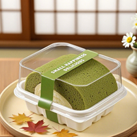 Boîtes d'emballage pour petits gâteaux roulés, contenants empilables en PET pour gâteaux roulés suisses, transporteurs à emporter, contenants pour tranches de gâteaux blancs avec couvercles