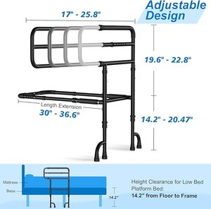 Poignée d'assistance stable pour lit, pour personnes âgées, barre d'assistance réglable pour lit, main courante de sécurité avec poche de rangement - Product Image 4